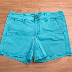 Teal American Eagle Midi Shorts (8)